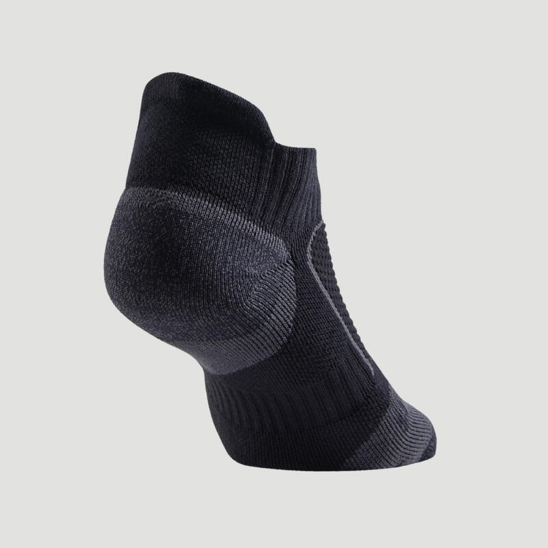 Calcetines cortos de tenis Pack de 3 Artengo RS 900 negro gris