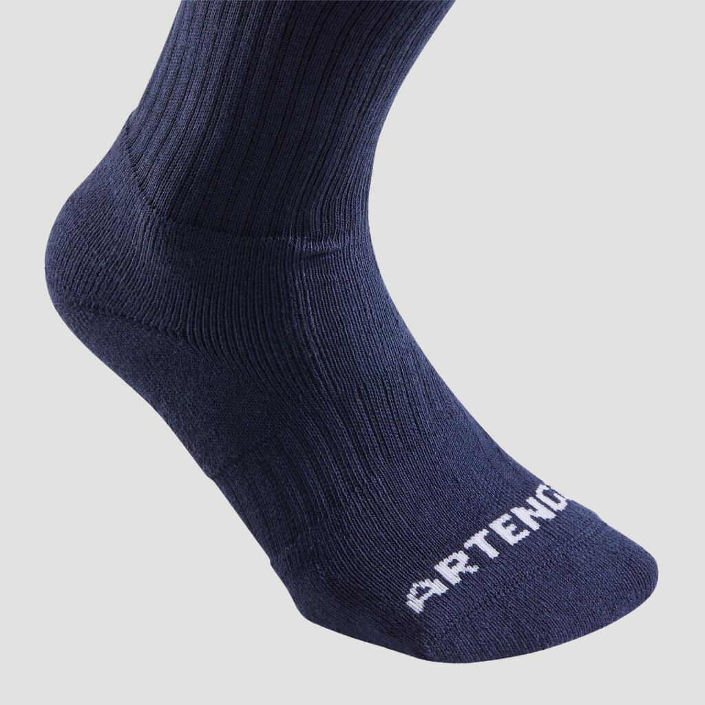Plave/bele/zelene duboke čarape za tenis RS 500 (3 para)