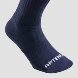 High Tennis Socks RS 500 Tri-Pack - Navy