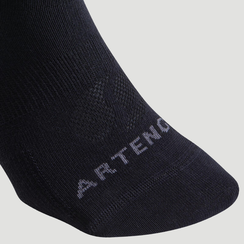 Calcetines cortos de tenis Pack de 3 Artengo  RS 160 negro gris