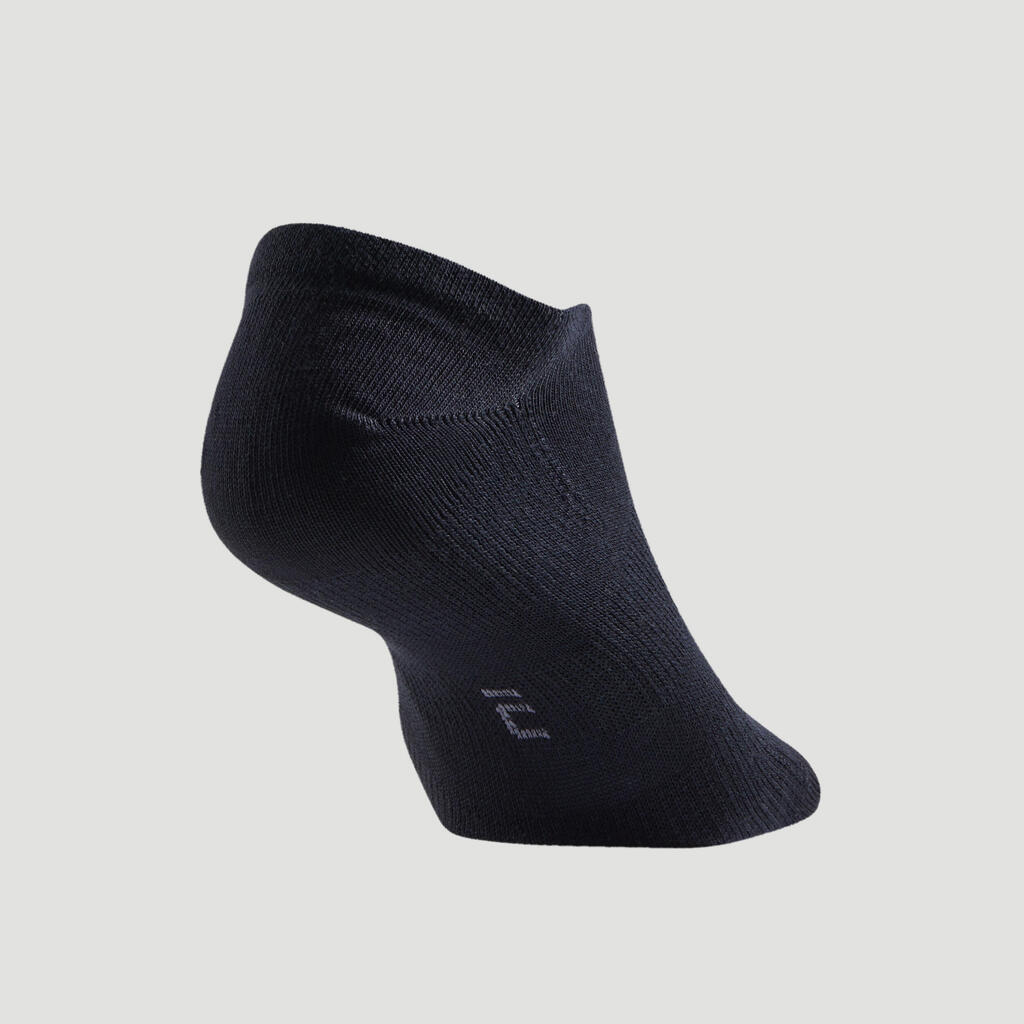 ČARAPE ZA TENIS RS 160 PLITKE 3 PARA - CRNE/SIVE