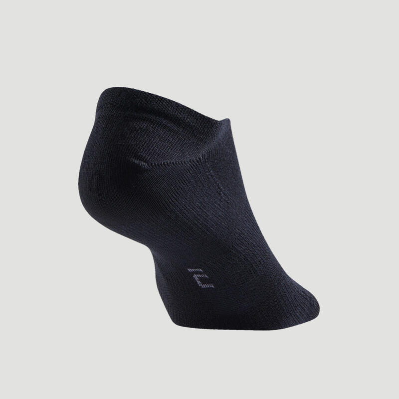 Nízké tenisové ponožky RS160 černo-šedé 3 páry