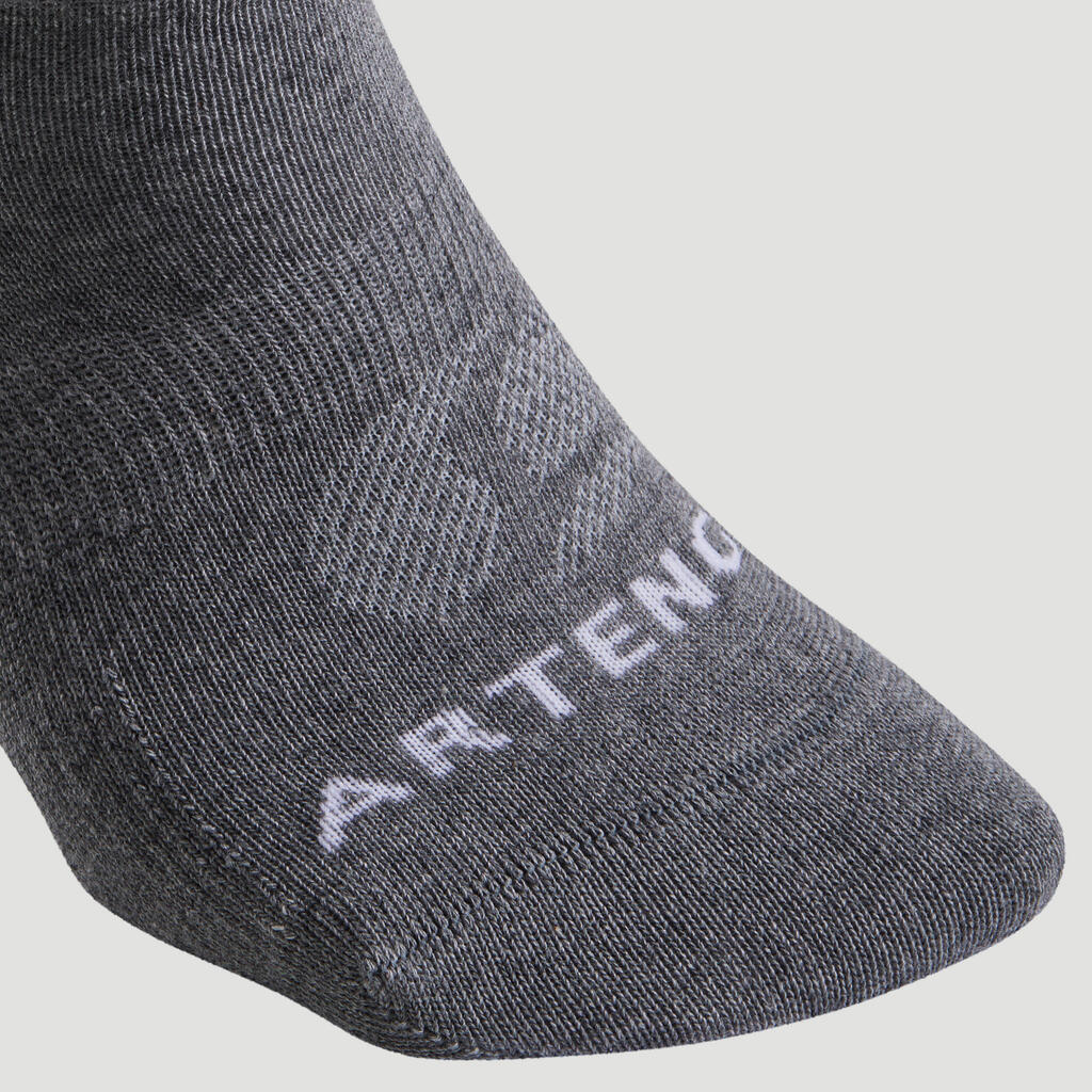 Športové ponožky RS160 nízke 3 páry čierne a sivé