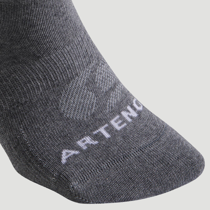 Nízké tenisové ponožky RS160 černo-šedé 3 páry