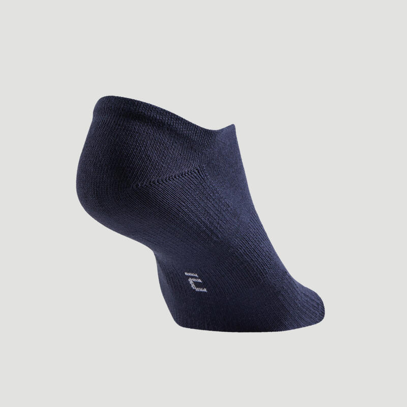 Nízké tenisové ponožky RS160 3 páry bílé a modré