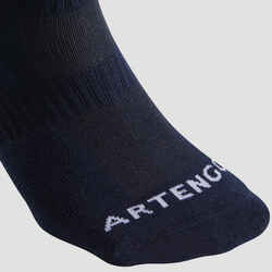 Mid-High Tennis Socks RS 500 Tri-Pack - Navy