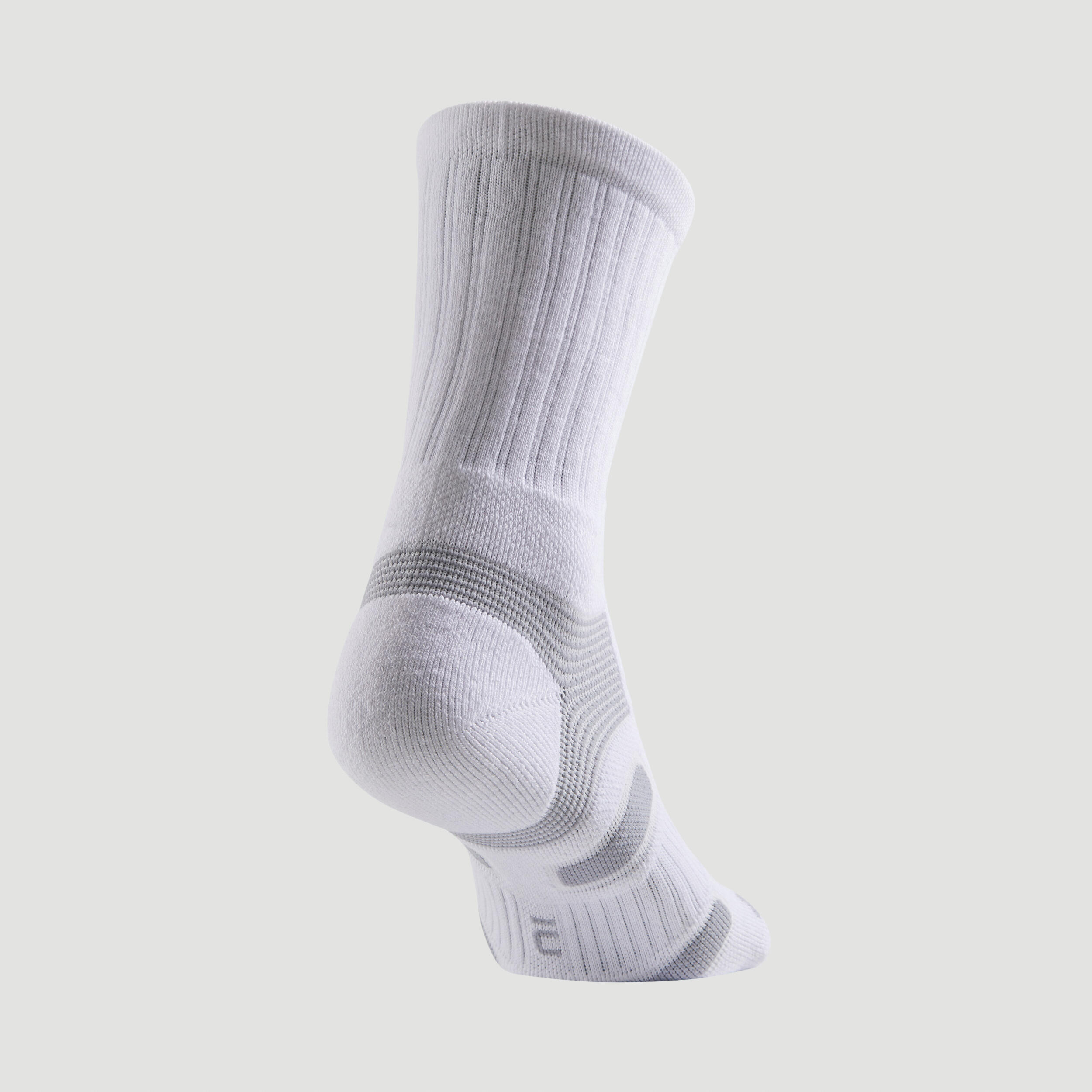 CHAUSSETTES DE TENNIS HAUTES ARTENGO RS 560 BLANC GRIS LOT DE 3 - ARTENGO