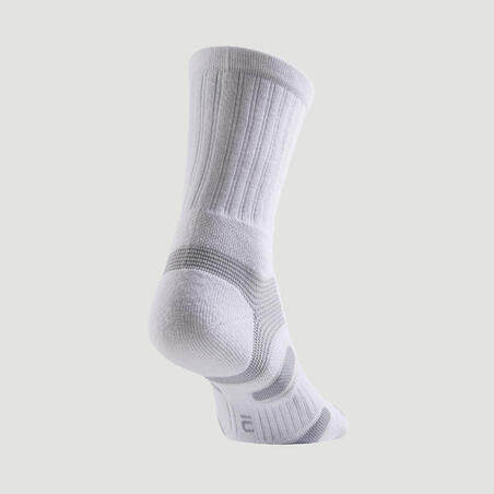 Високі шкарпетки 560 для тенісу, 3 пари - Білі/Сірі