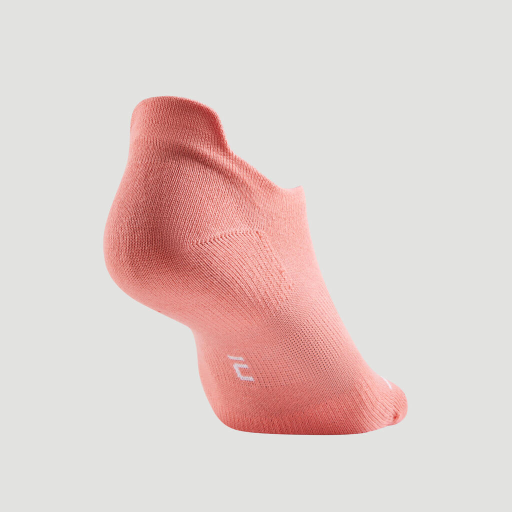 Športové ponožky RS160 nízke marhuľové, ružové, tmavomodré 3 ks