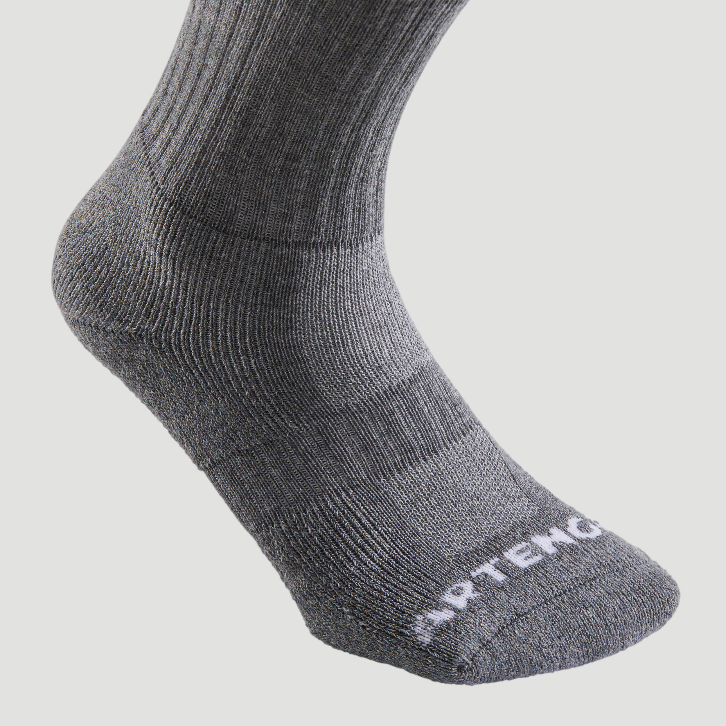 High Tennis Socks RS 500 Tri-Pack - Grey 5/6