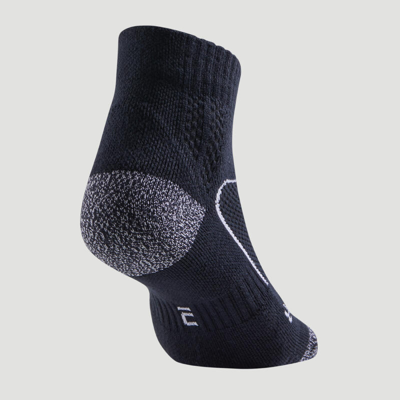 Polovysoké tenisové ponožky RS900 černo-bílé 3 páry