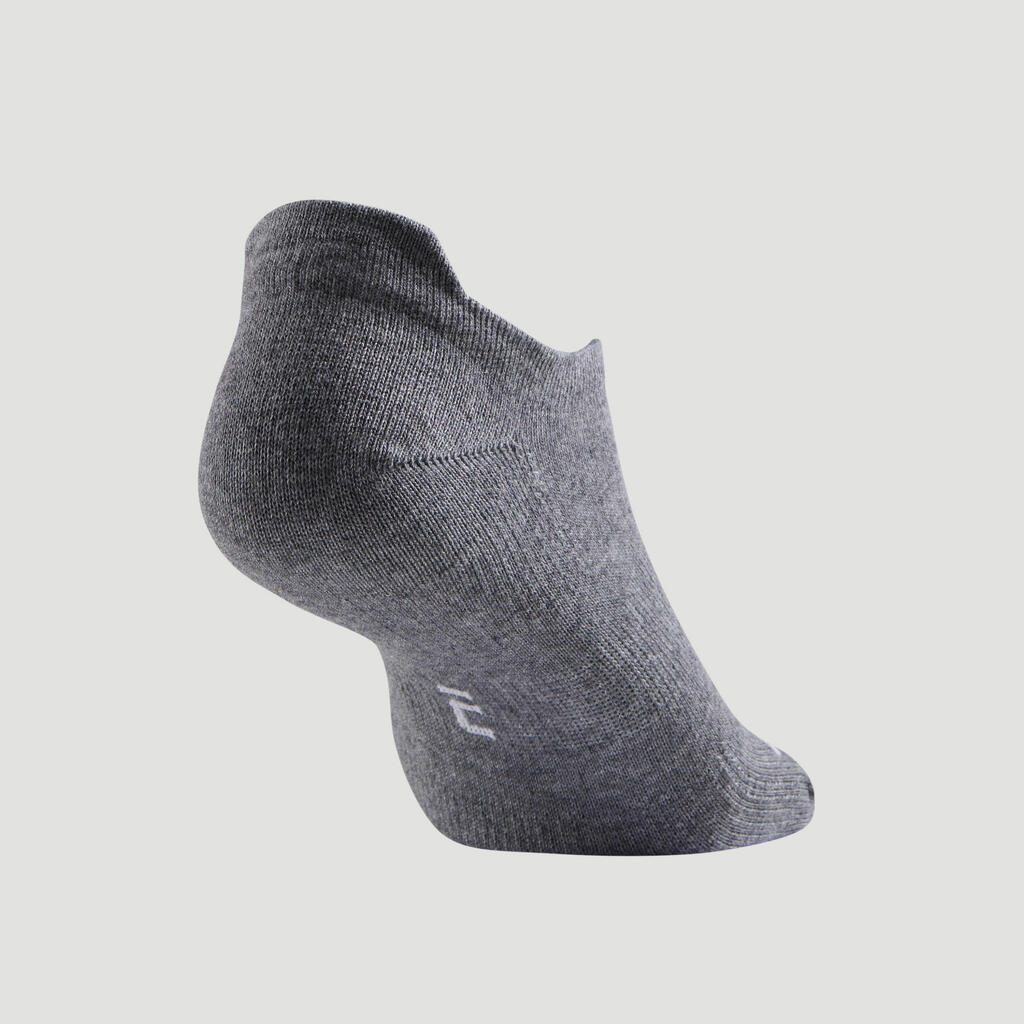Čarape za sportove s reketom 160 niske sive 3 para 