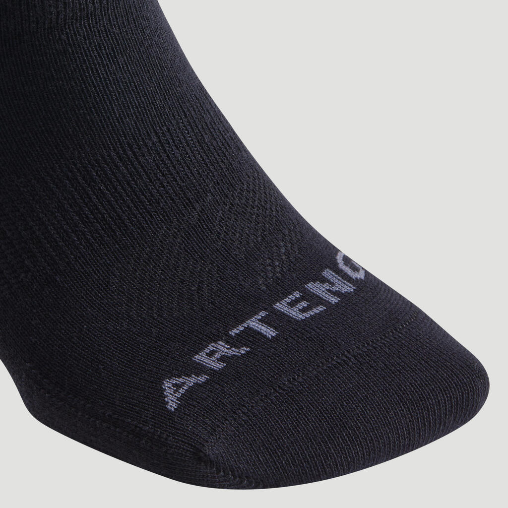 CHAUSSETTES DE SPORT BASSES ARTENGO RS 160 NOIR BRILLANT LOT DE 3