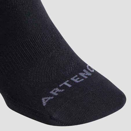 Calcetines cortos de tenis Pack de 3 Artengo RS 160 negro