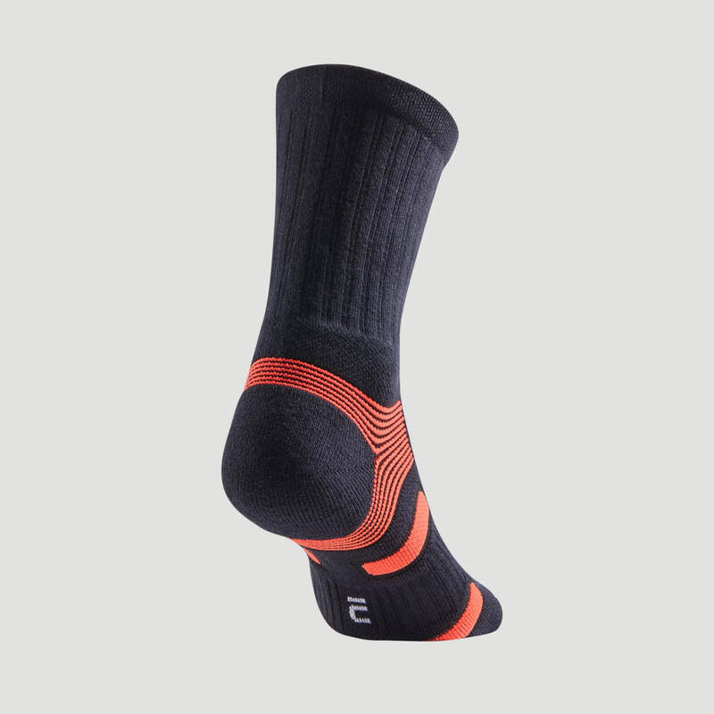 Tenis Çorabı - Uzun Konçlu - Unisex - 3 Çift - Siyah / Turuncu - RS560