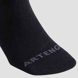 Αθλητικές κάλτσες μεσαίου ύψους RS 160 3 ζεύγη - Μαύρο