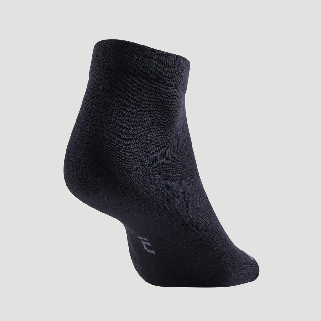 Čarape za tenis RS 160 poluvisoke crne 3 para 