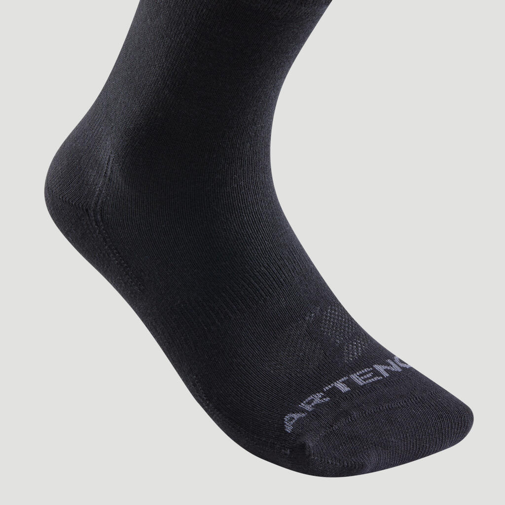 Športové ponožky RS 160 vysoké čierne-kaki 3 páry