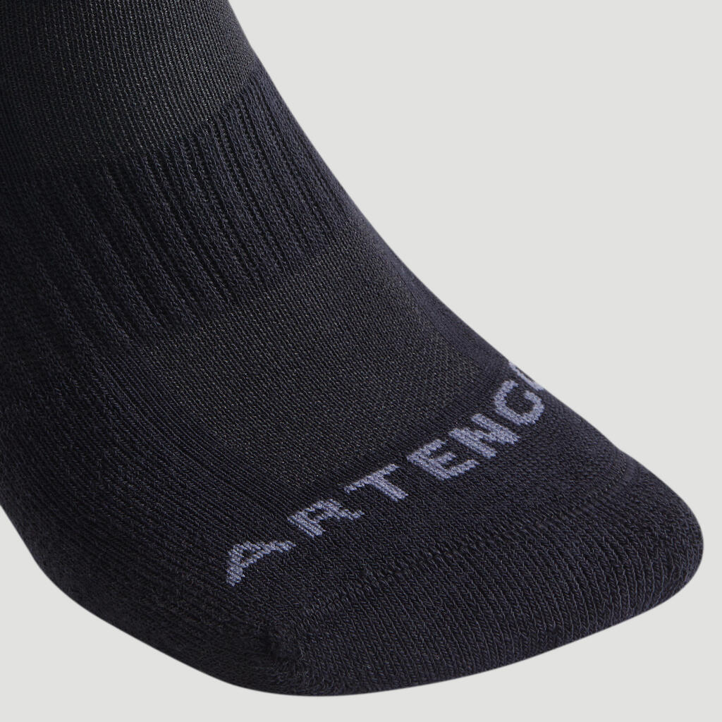 CHAUSSETTES DE SPORT MI-HAUTES DECATHLON RS 500 NOIR LOT DE 3