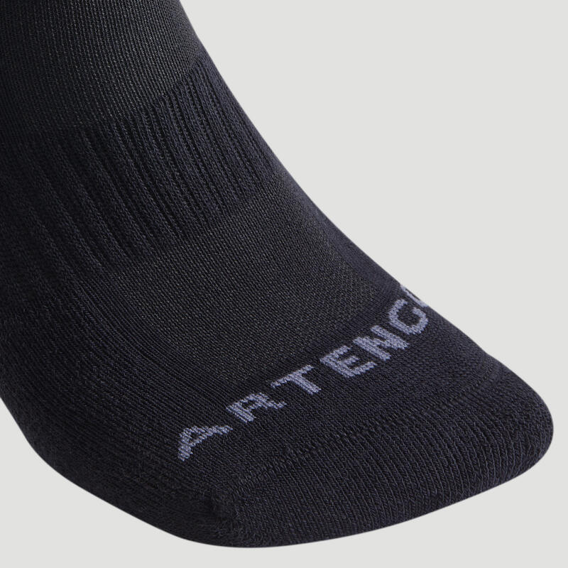 CHAUSSETTES DE SPORT MI-HAUTES ARTENGO RS 500 NOIR LOT DE 3