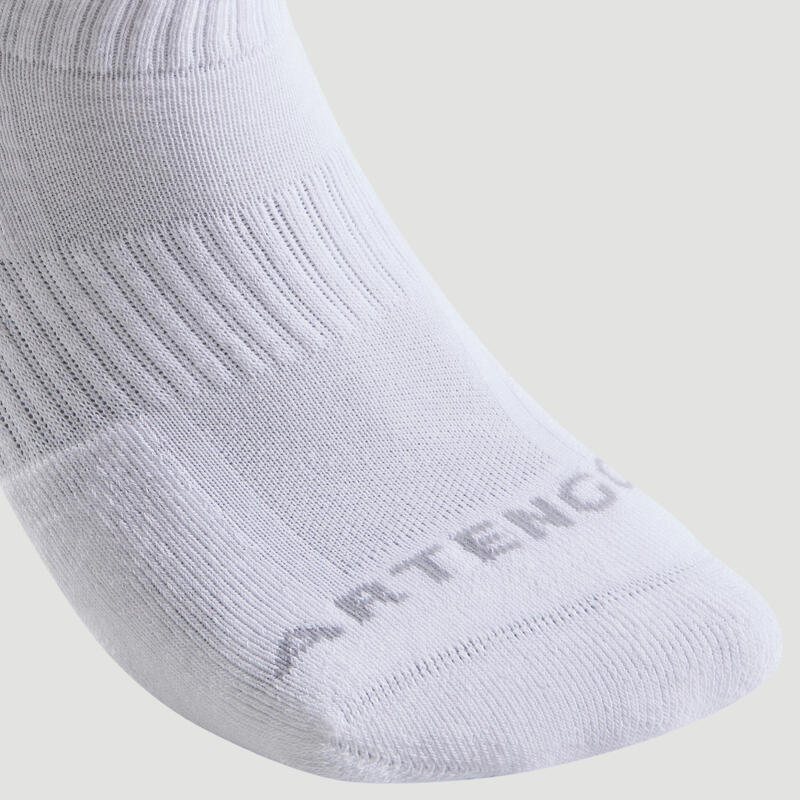 Polovysoké tenisové ponožky RS500 3 páry bílé 