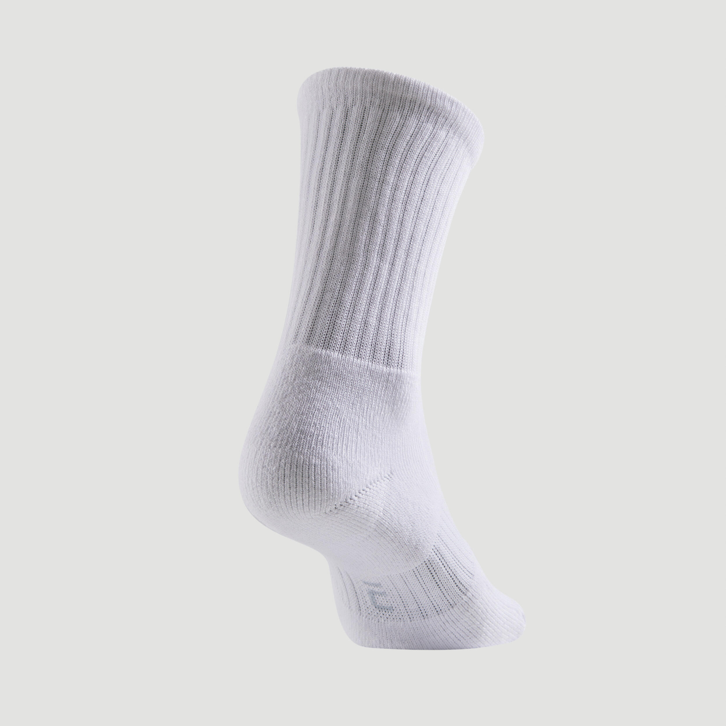 High Tennis Socks RS 500 Tri-Pack - White 5/6