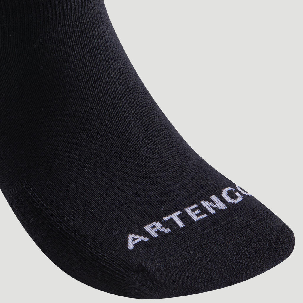 Chaussettes de tennis basses RS100 lot de 3 paires noir