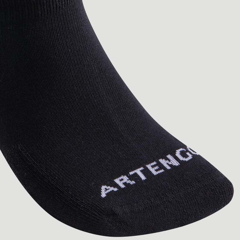 Chaussettes de tennis basses RS100 lot de 3 paires noir