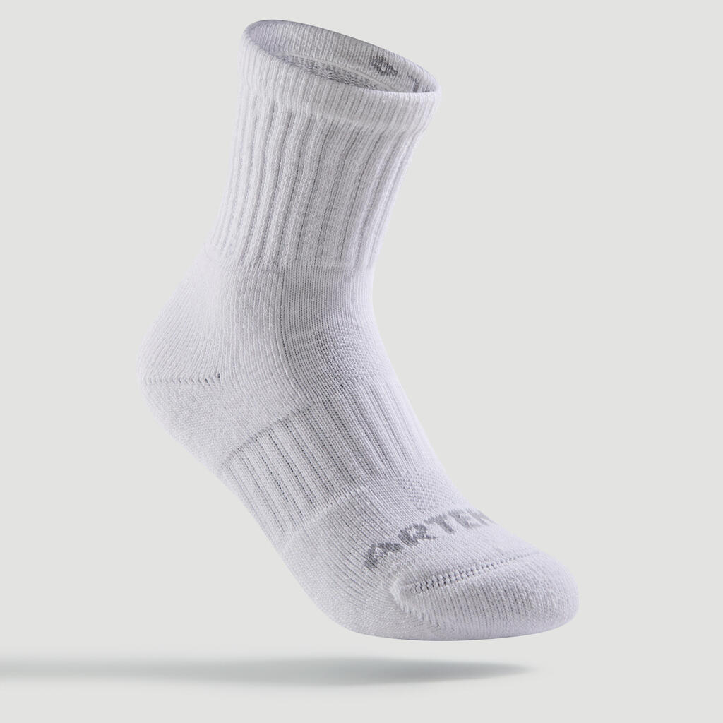 Kids' Low Tennis Socks RS 160 Tri-Pack - Green/Purple