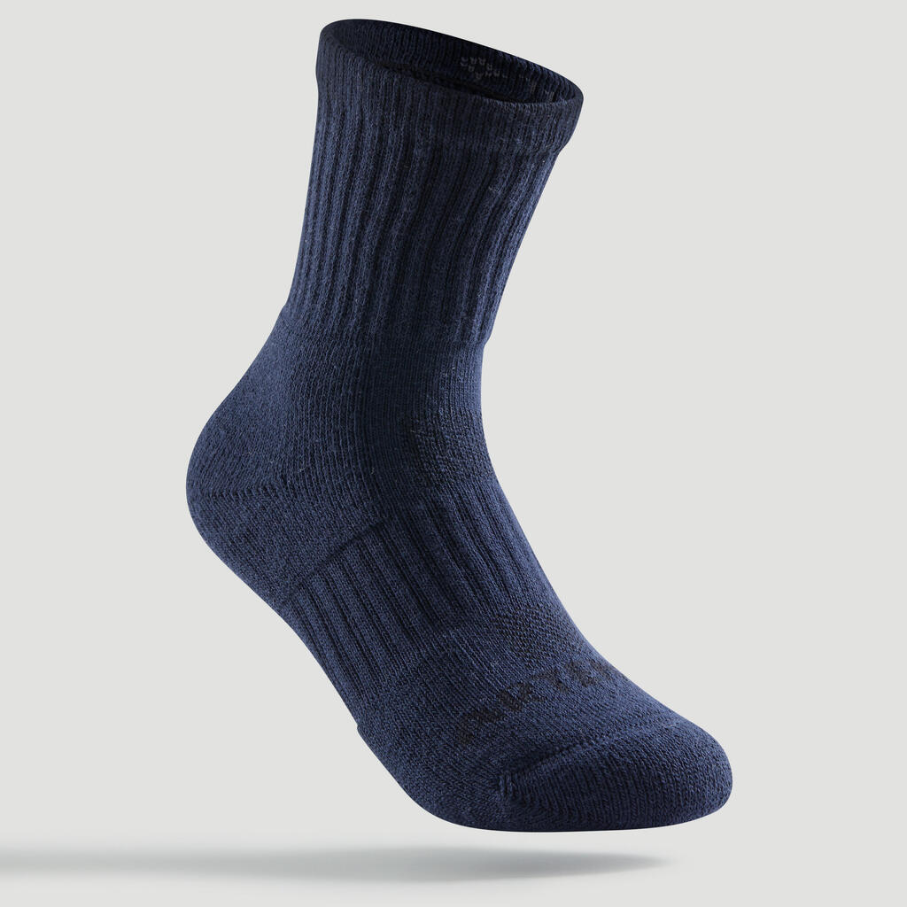 Kids' Low Tennis Socks RS 160 Tri-Pack - Green/Purple