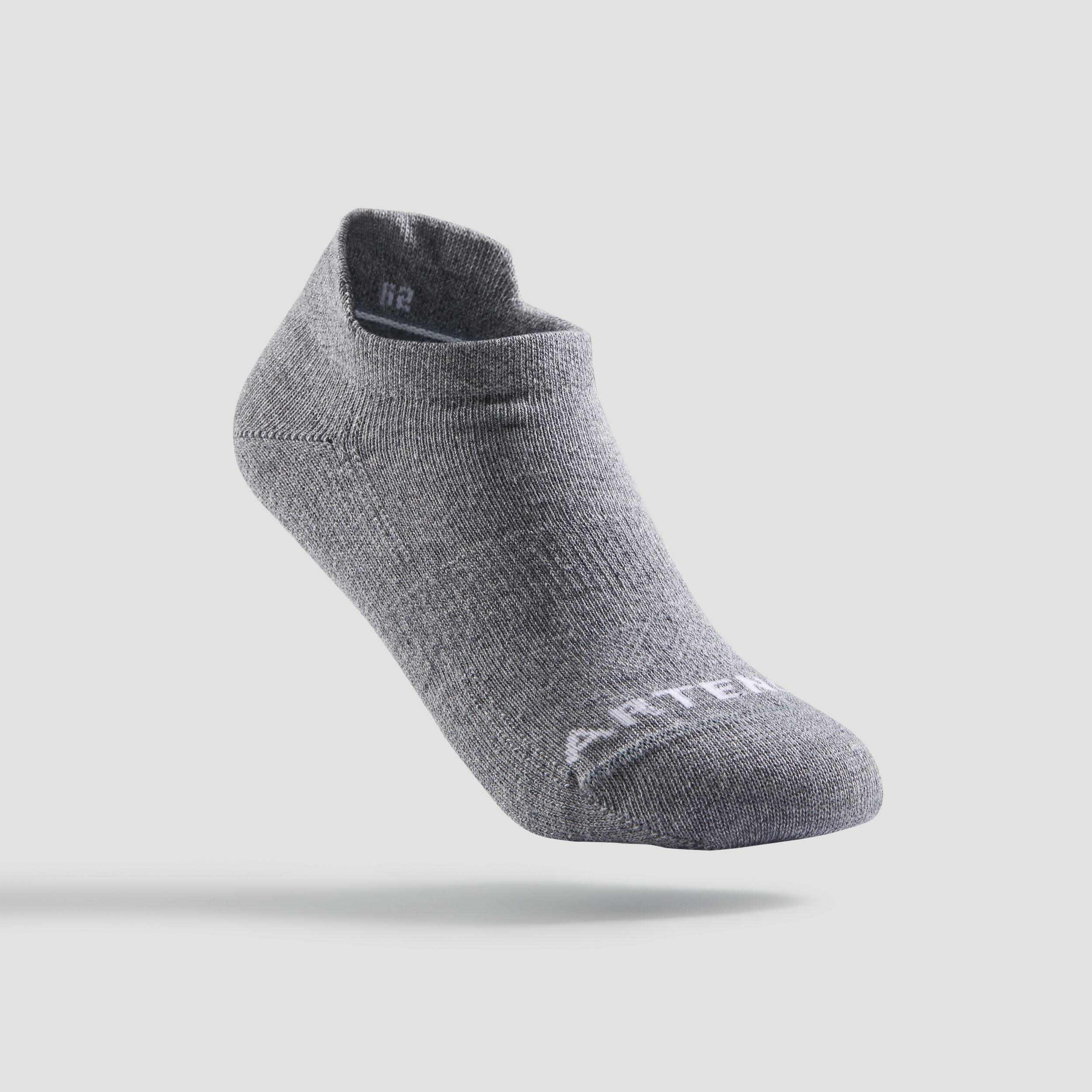 Kids' Low-Cut Tennis Socks Tri-Pack RS 160 - Black/Black/Grey 3/8