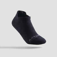 Kids' Low-Cut Tennis Socks Tri-Pack RS 160 - Black/Black/Grey