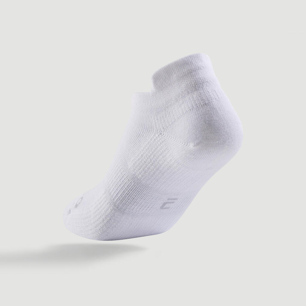 CHAUSSETTES DE SPORT ENFANT BASSES ARTENGO RS 160 BLANC LOGO COEUR LOT DE 3 @