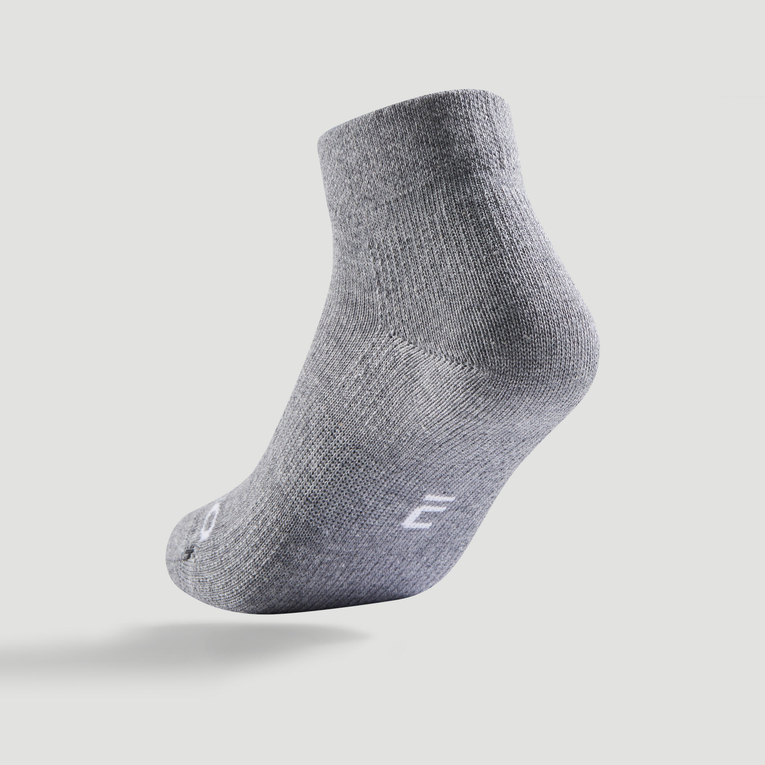 Kids' Mid Sports Socks Tri-Pack RS 160 - Black/Grey 5/9