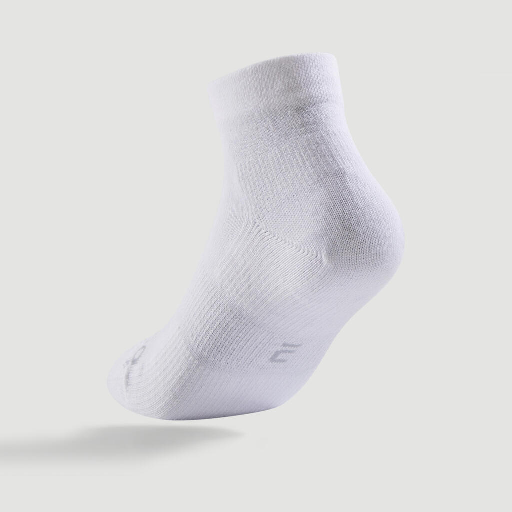 CALCETINES MEDIA CAÑA DEPORTE NIÑOS ARTENGO RS160 NEGRO GRIS PAQ. DE 3 PARES 