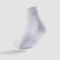 Kids' Mid Sports Socks Tri-Pack RS 160 - White/Navy