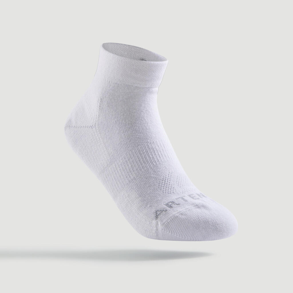 CALCETINES MEDIA CAÑA DEPORTE NIÑOS ARTENGO RS160 NEGRO GRIS PAQ. DE 3 PARES 