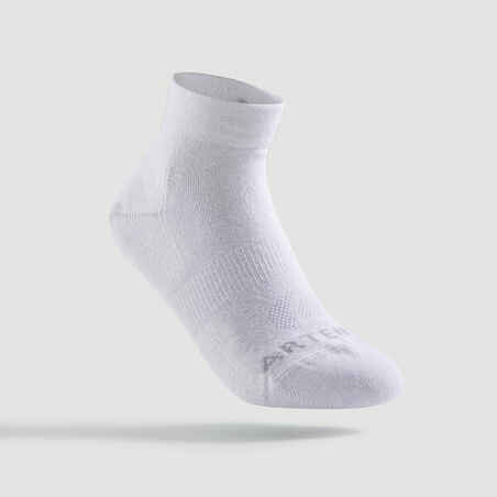 Kids' Mid Sports Socks Tri-Pack RS 160 - White/Navy