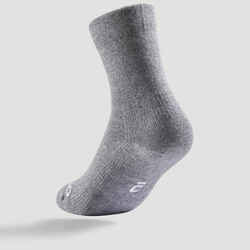 Ψηλές αθλητικές κάλτσες για παιδιά RS 160, 3 ζεύγη - Μαύρο/Γκρι