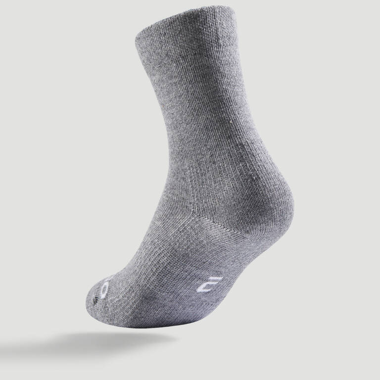 Kids' High Sports Socks Tri-Pack RS 160 - Black/Grey