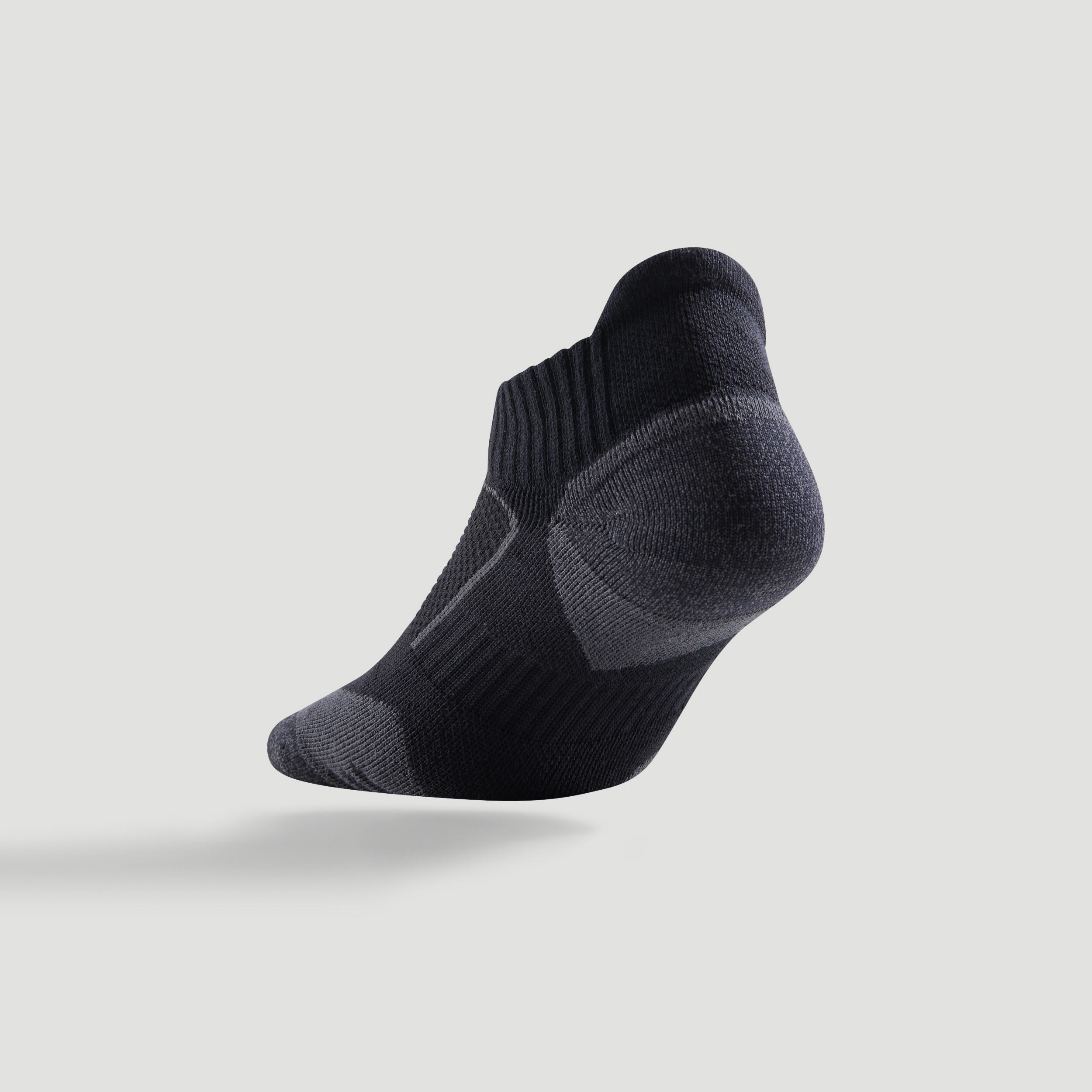 Calcetines cortos de tenis Pack de 3 Artengo RS 900 negro gris 4/6