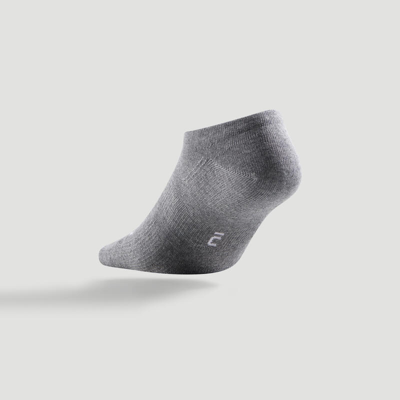 CHAUSSETTES DE SPORT BASSES ARTENGO RS 160 NOIR GRIS LOT DE 3