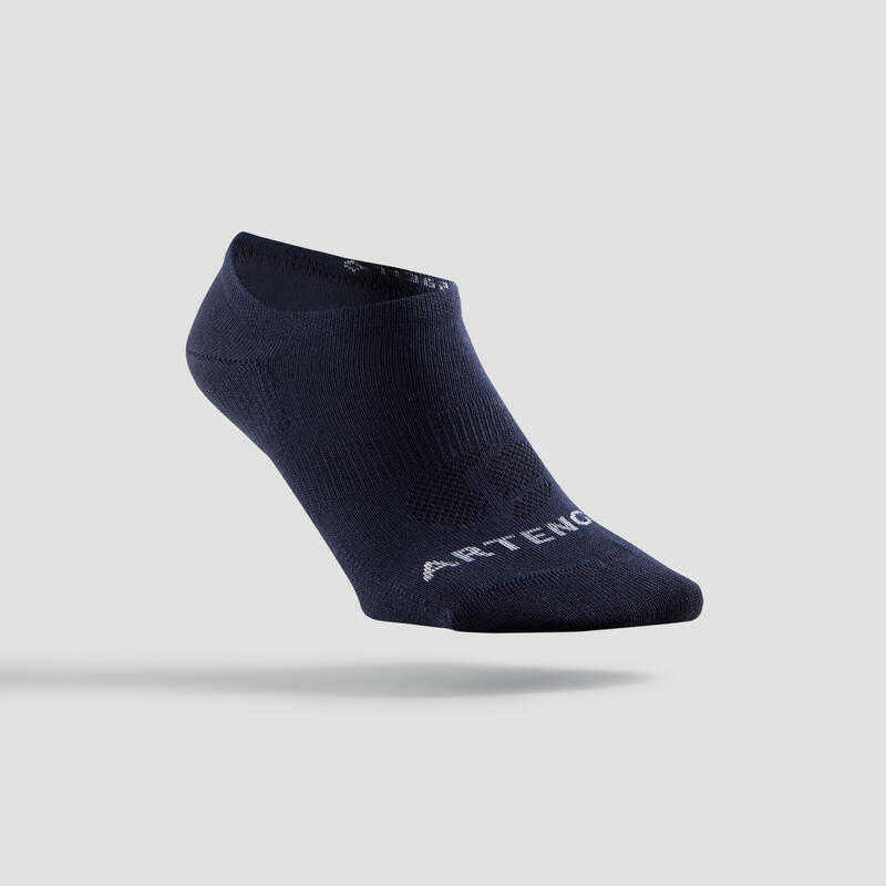 Nízké tenisové ponožky RS160 3 páry bílé a modré