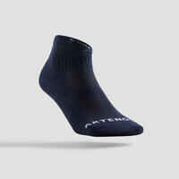 Mid-High Tennis Socks RS 500 Tri-Pack - Navy