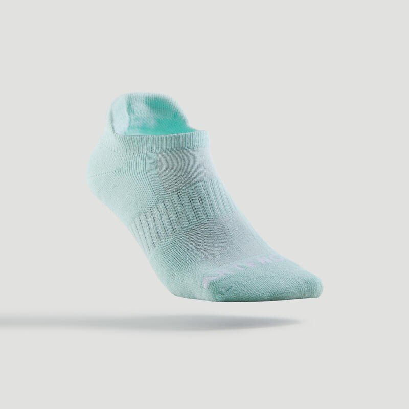 Nízké tenisové ponožky RS500 3 páry růžové, bílé, zelené 