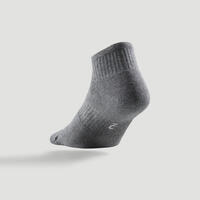Sive čarape srednje visine za tenis RS 500 (3 para)