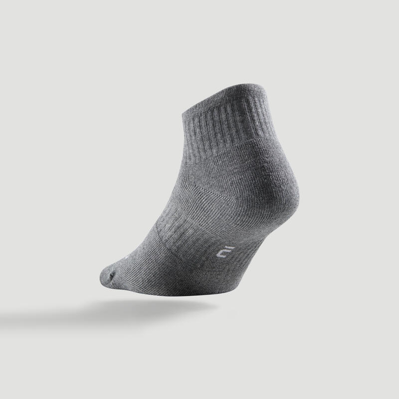 Tenis Çorabı - Kısa Konç - Unisex - 3 Çift - Gri - RS500