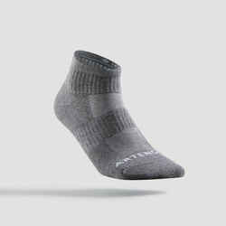 Αθλητικές κάλτσες μεσαίου ύψους RS 500 3 ζεύγη - Γκρι