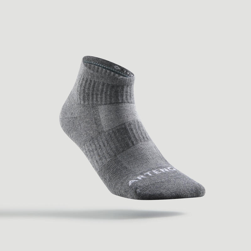 Tennissocken RS 500 Mid 3er-Pack grau