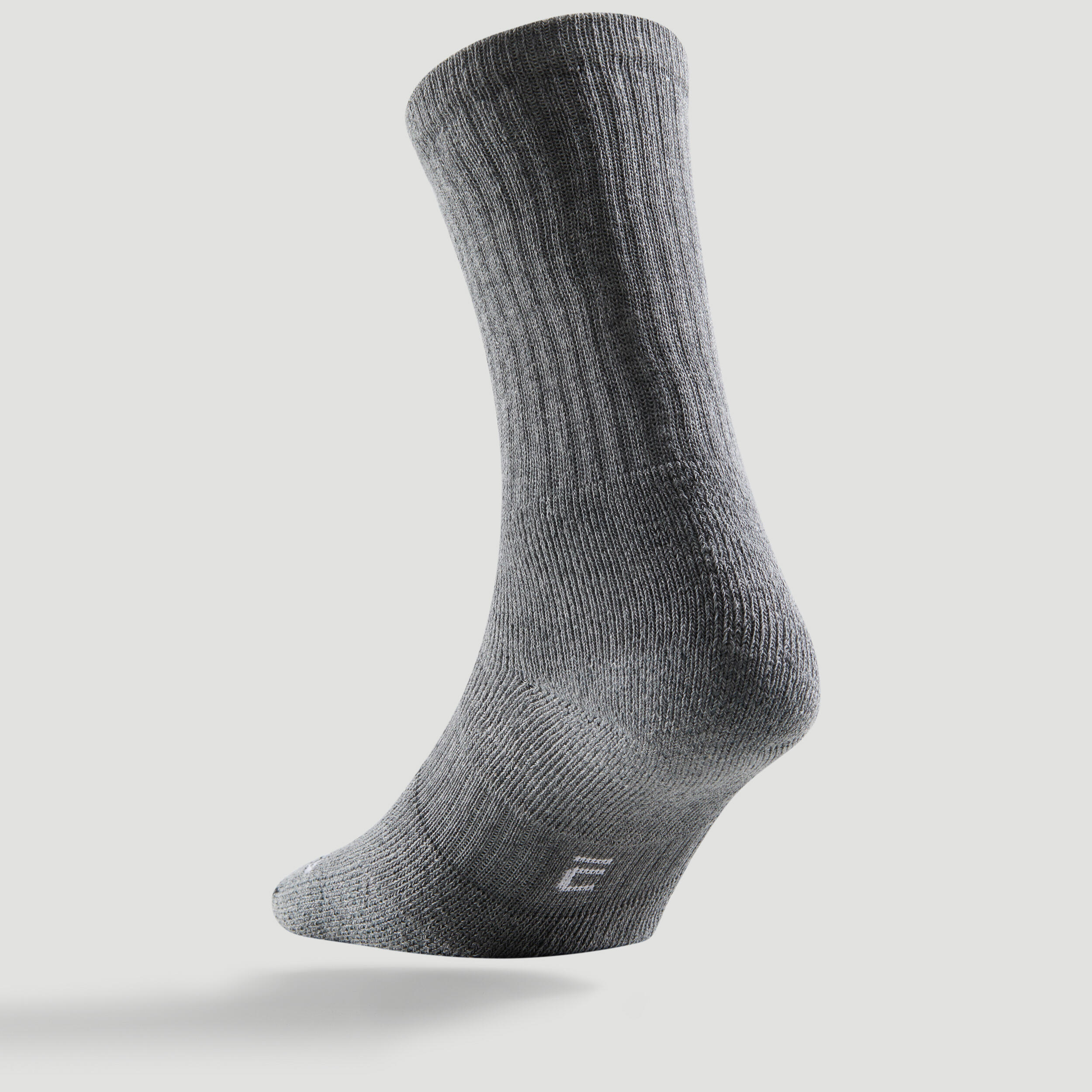 High Tennis Socks x3 - RS 500 Grey - ARTENGO